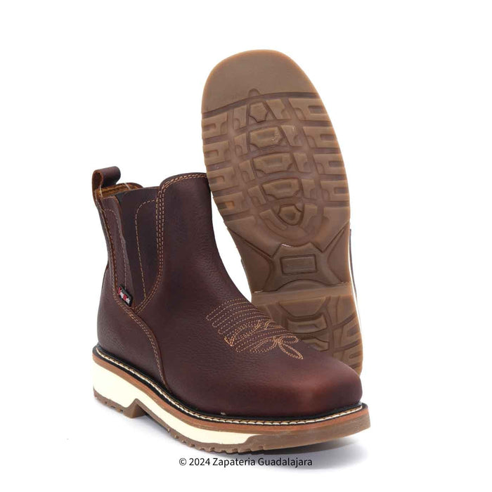 ARIZONA 6" FLEX MERLOT SQUARE SOFT TOE DOUBLE DENSITY OIL TANNED LEATHER WORK BOOT