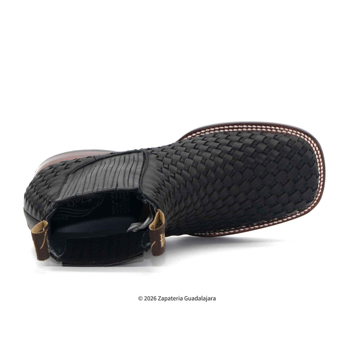 Petatillo Black Wide Square toe leather boot-502805