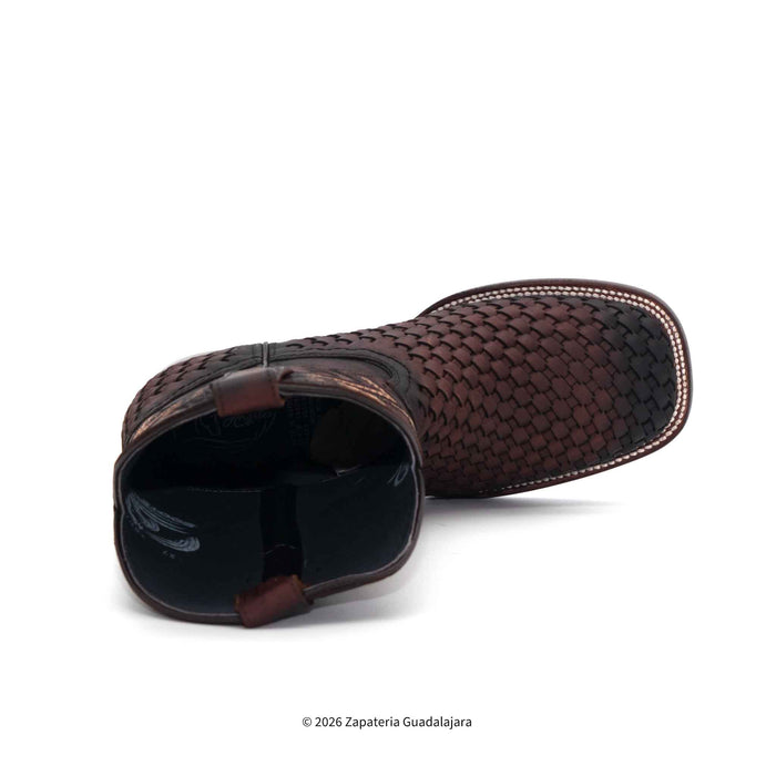 Bota de piel con punta cuadrada ancha Brandy de Petatillo - 722806