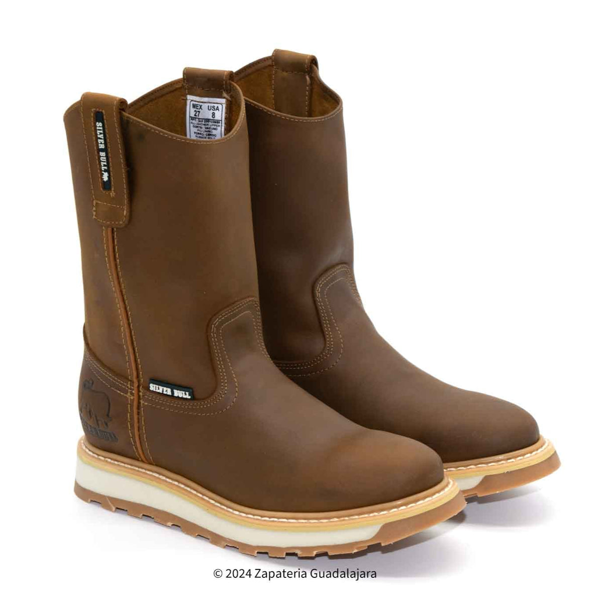 Los Altos Boots Grasso Nappa Work Boot ~ Botines Para Hombre With Full Lug Sole Honey main image 1