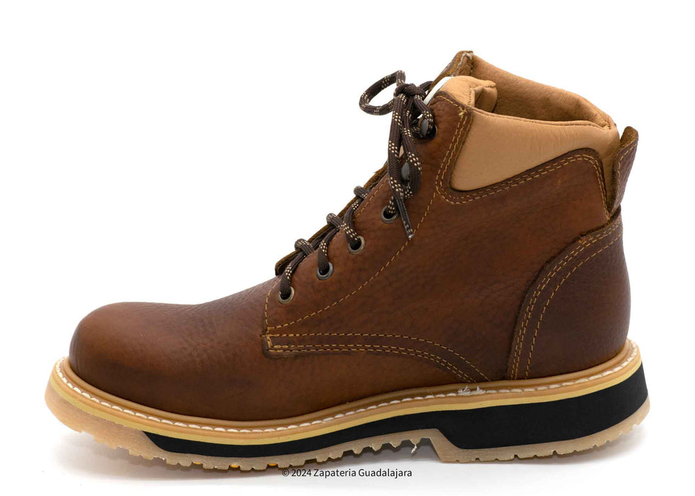 SB664 6" SOFT TOE OCRE DOUBLE DENSITY LEATHER WORK BOOT