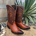 JB608 SNIP TOE CAIMAN BELLY FADED SHEDRON | Genuine Leather Vaquero Boots and Cowboy Hats | Zapateria Guadalajara | Authentic Mexican Western Wear