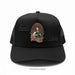 BLACK CAP WITH SANT JUDES ADJUSTABLE CAP