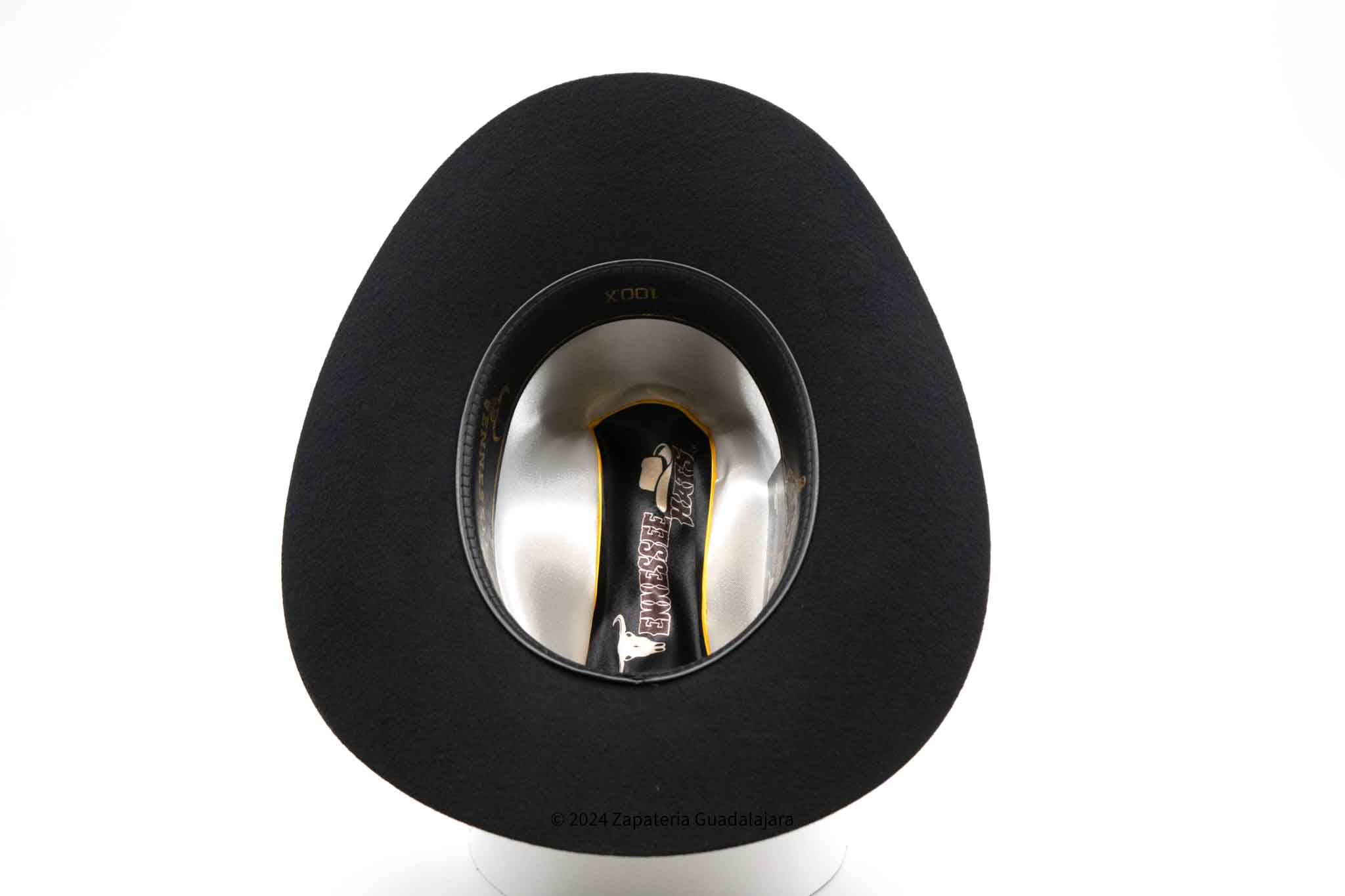 HORN 黒 LLサイズ チャップス TENNESSEE 100X JULION BLACK COWBOY HAT | Genuine Leather Cowboy