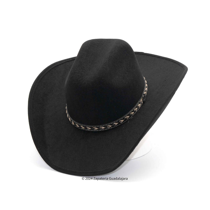 TEJANA VAQUERA FORRADA 4" BRIM BLACK COWBOY HAT