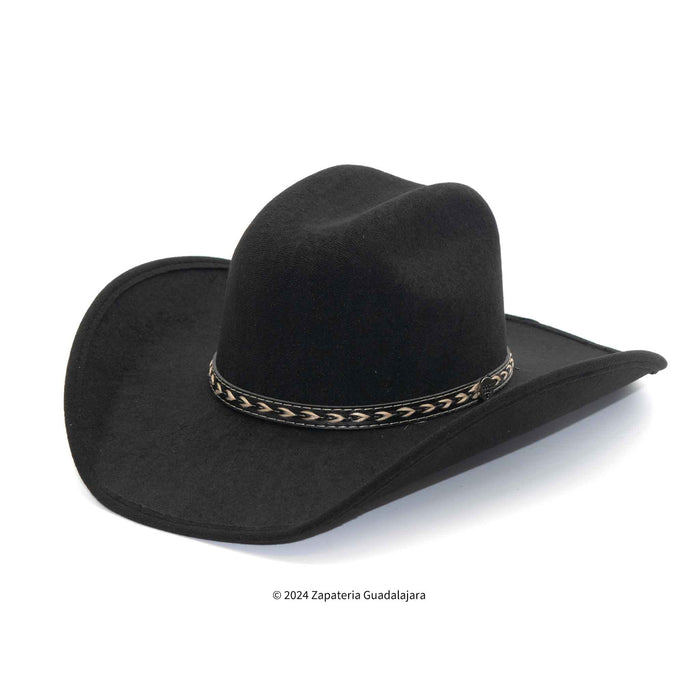 TEJANA VAQUERA FORRADA 4" BRIM BLACK COWBOY HAT