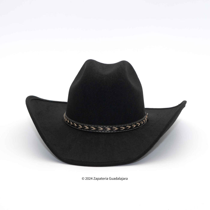 TEJANA VAQUERA FORRADA 4" BRIM BLACK COWBOY HAT