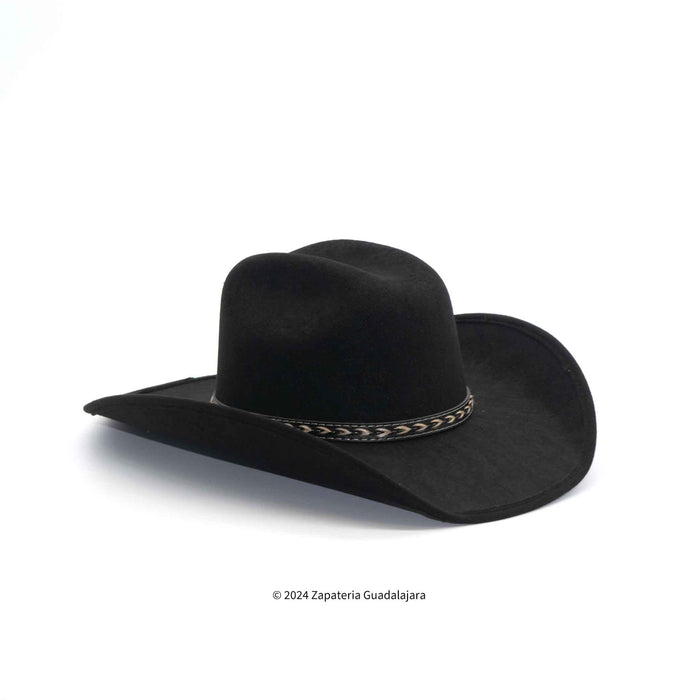 TEJANA VAQUERA FORRADA 4" BRIM BLACK COWBOY HAT