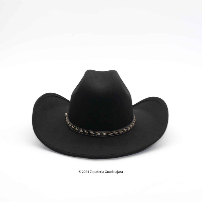 TEJANA VAQUERA FORRADA 4" BRIM BLACK COWBOY HAT