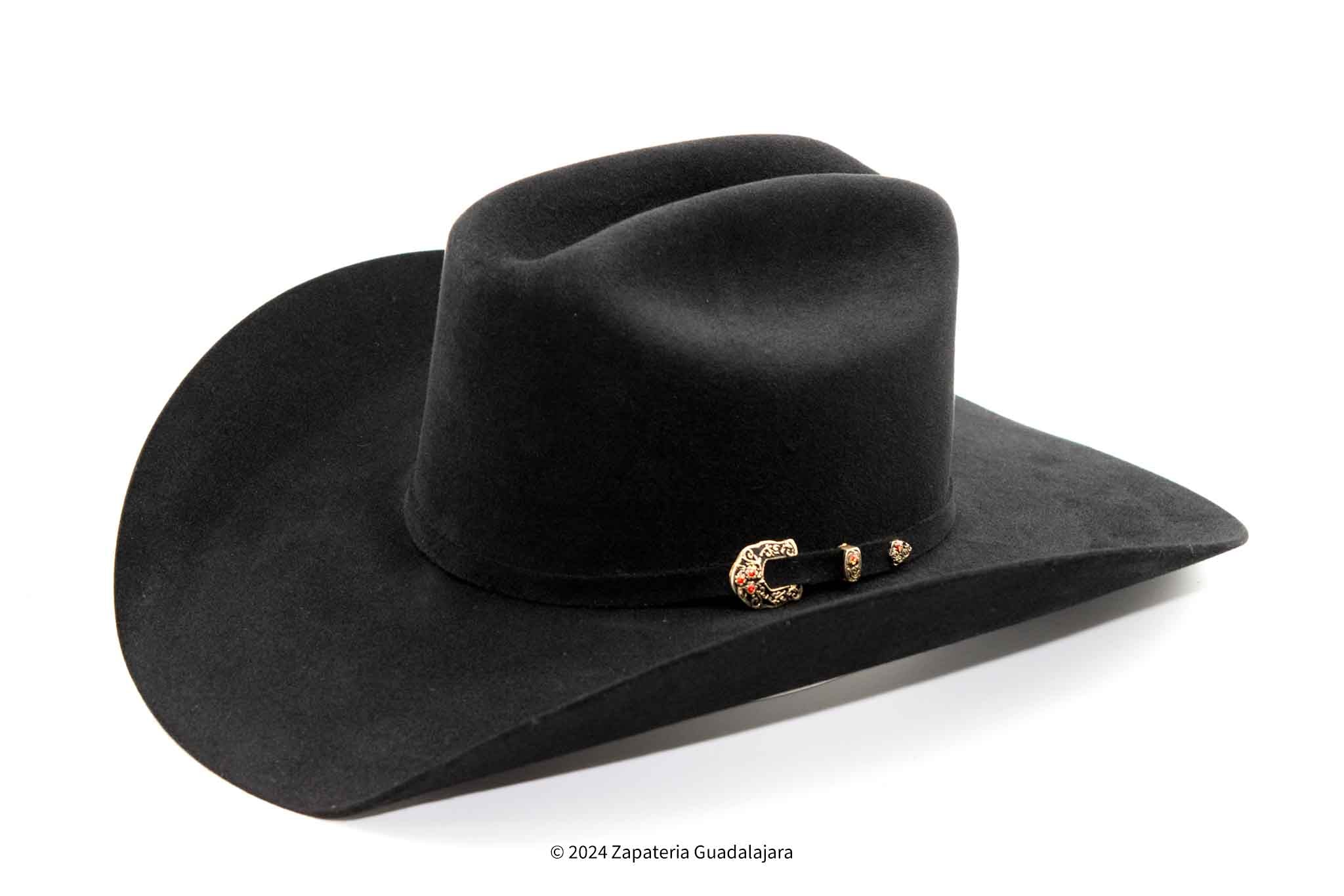 TOMBSTONE 50X ROPER BEAVER FUR BLACK HAT | Genuine Leather Cowboy Boots ...