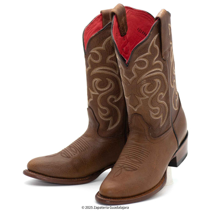 Women's Oval Toe Rage Walnut Leather Boot-359940