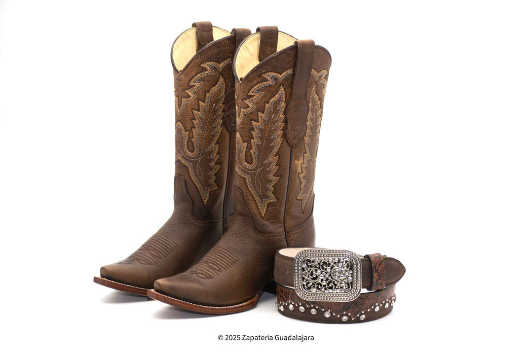 Women's Snip Toe Rage Walnut Leather Boot-349940