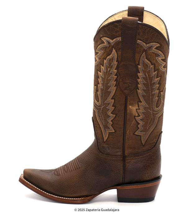 Women's Snip Toe Rage Walnut Leather Boot-349940