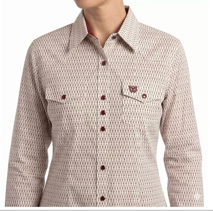 Women's Western Printed Long Sleeve Shirt-303WF/25
