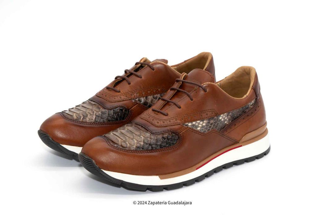 ZTM015785 CASUAL SHOES PYTHON RUSTIC BROWN