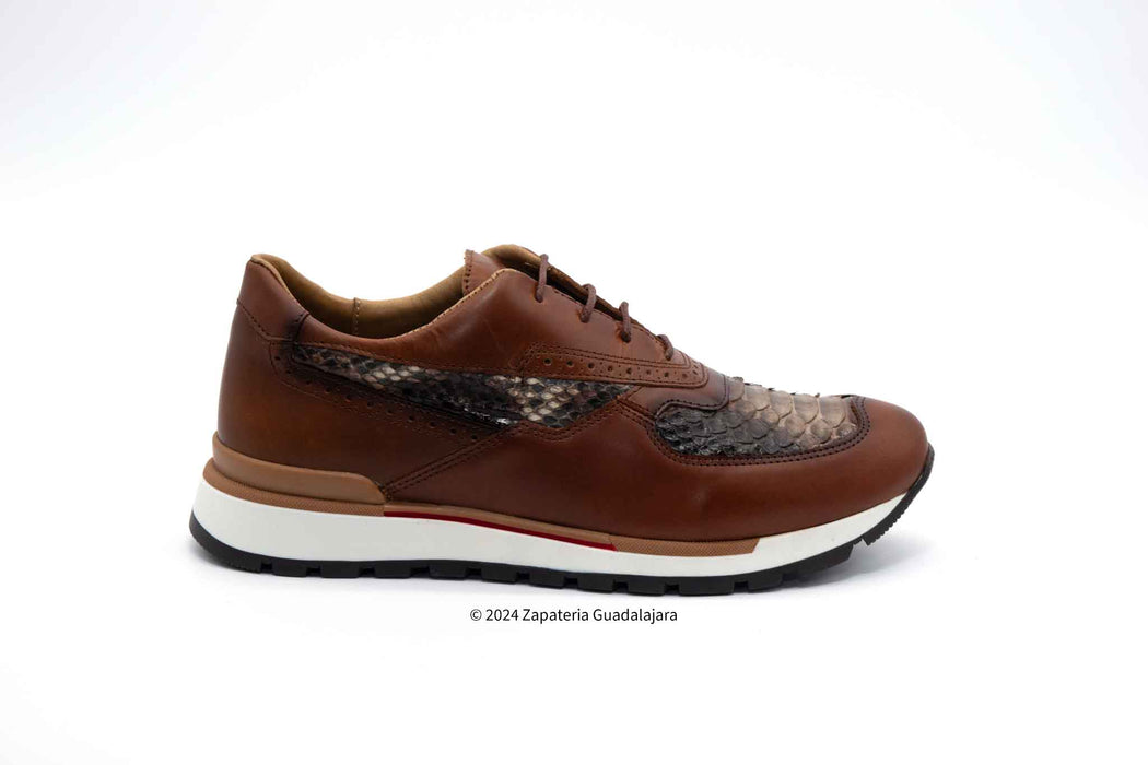 ZTM015785 CASUAL SHOES PYTHON RUSTIC BROWN