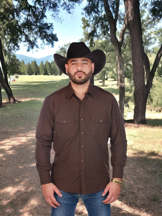 144 Solid Brown Vaquero Fashion Shirts 144 Solid Brown Vaquero Fashion Shirts