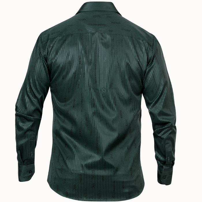 Green Long Sleeve Western Fashion Shirt-MT0827