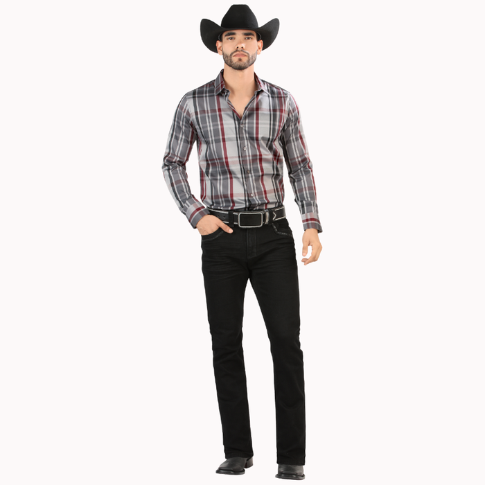 Black Western Stretch Premium Demin Jeans-LAM26503