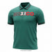Green polo shirt with 'MEXICO' printed on it against a white background