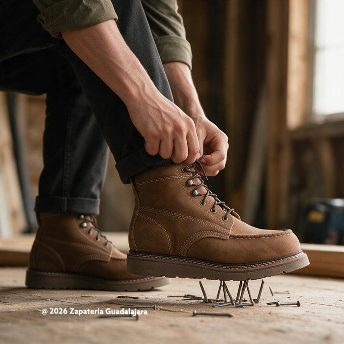 FRONTIER FLEX 6" PUNCTURE RESISTANT ROOFING LEATHER WORK BOOT BA-641