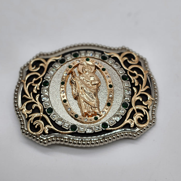 SAN JUDAS RHINESTONES BELT BUCKLE