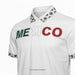 White polo shirt with 'MEXICO' printed on it, featuring green and red text.