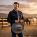 Zapateria Guadalajara grey 100% sheep wool western hat with 4.5" crown and 4" brim.