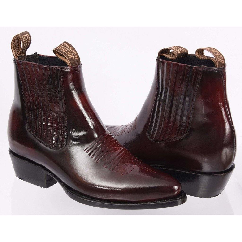 JB-100C Botin Vaquero Camaleon Vino Genuine Leather Cowboy Boots