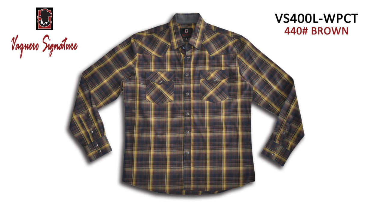 VS400L - WPCT 440# BROWN Vaquero Signature Fashion Printed shirts | Genuine Leather Vaquero Boots and Cowboy Hats | Zapateria Guadalajara | Authentic Mexican Western Wear