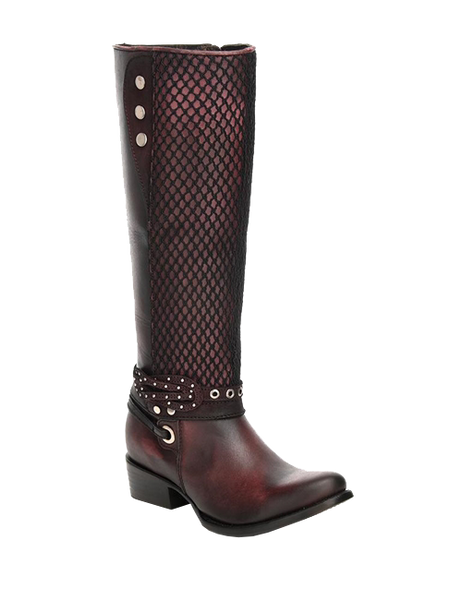 CUADRA 1X2WVL RES VOLTURNO BURGUNDY Genuine Leather Cowboy Boots