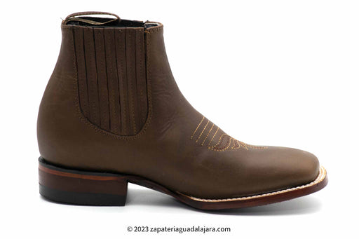 20BM2807 WIDE SQUARE TOE CRAZY BROWN | Genuine Leather Vaquero Boots and Cowboy Hats | Zapateria Guadalajara | Authentic Mexican Western Wear