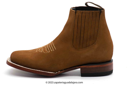 20BM6350 WIDE SQUARE TOE NOBUCK SHEDRON | Genuine Leather Vaquero Boots and Cowboy Hats | Zapateria Guadalajara | Authentic Mexican Western Wear
