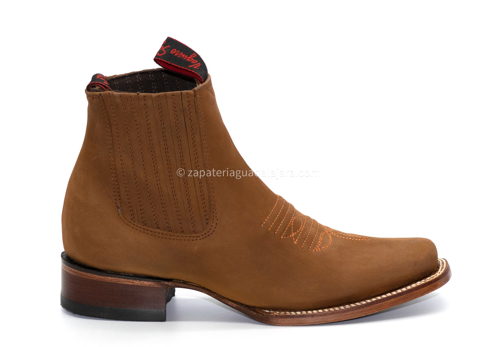 2662630 WIDE SQUARE TOE NOBUCK TOPO | Genuine Leather Vaquero Boots and Cowboy Hats | Zapateria Guadalajara | Authentic Mexican Western Wear