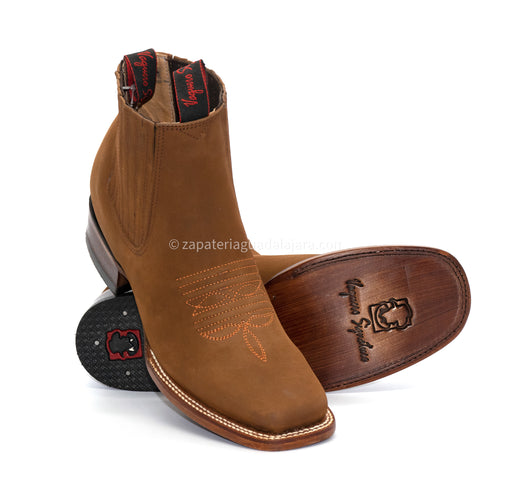 2662630 WIDE SQUARE TOE NOBUCK TOPO | Genuine Leather Vaquero Boots and Cowboy Hats | Zapateria Guadalajara | Authentic Mexican Western Wear