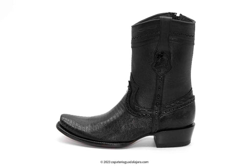 279B0705 DUBAI LIZARD TEJU BLACK | Genuine Leather Vaquero Boots and Cowboy Hats | Zapateria Guadalajara | Authentic Mexican Western Wear