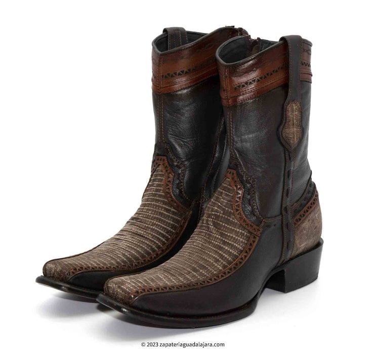 279BF0735 DUBAI LIZARD TEJU SANDED BROWN | Genuine Leather Vaquero Boots and Cowboy Hats | Zapateria Guadalajara | Authentic Mexican Western Wear