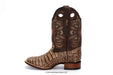 28248272 WIDE SQUARE TOE CAIMAN BELLY MOCHA | Genuine Leather Vaquero Boots and Cowboy Hats | Zapateria Guadalajara | Authentic Mexican Western Wear