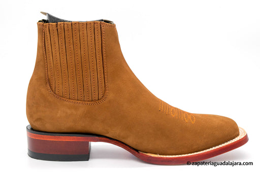 282BM6350 WIDE SQUARE TOE NOBUCK SHEDRON | Genuine Leather Vaquero Boots and Cowboy Hats | Zapateria Guadalajara | Authentic Mexican Western Wear