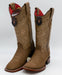 LA-3226361 WOMEN WIDE SQUARE TOE NOBUCK TAUPE | Genuine Leather Vaquero Boots and Cowboy Hats | Zapateria Guadalajara | Authentic Mexican Western Wear