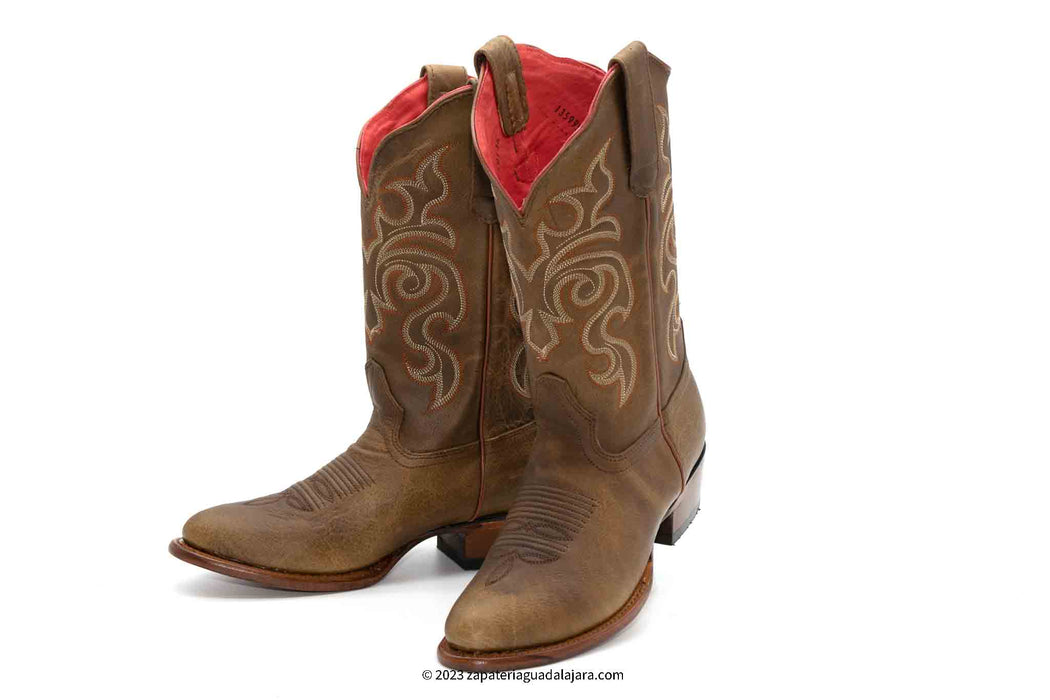 359951 OVAL TOE RAGE HONEY | Genuine Leather Vaquero Boots and Cowboy Hats | Zapateria Guadalajara | Authentic Mexican Western Wear