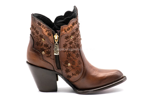 3688351 XIMENA BOVINE LEATHER HONEY | Genuine Leather Vaquero Boots and Cowboy Hats | Zapateria Guadalajara | Authentic Mexican Western Wear