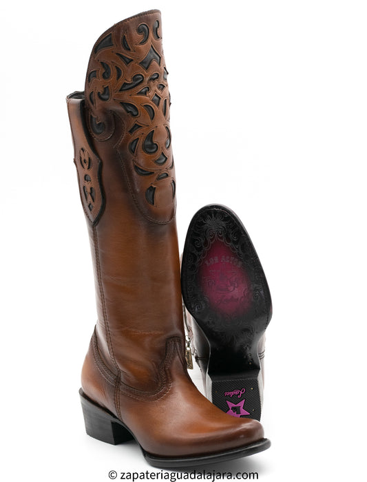 3858351 CALIFORNIA TALL BOOT HONEY | Genuine Leather Vaquero Boots and Cowboy Hats | Zapateria Guadalajara | Authentic Mexican Western Wear