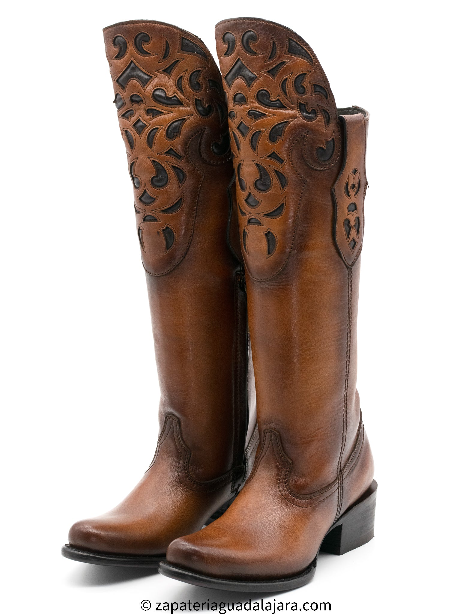 3688351 XIMENA BOVINE LEATHER HONEY  Genuine Leather Cowboy Boots and Hats  — Zapateria Guadalajara