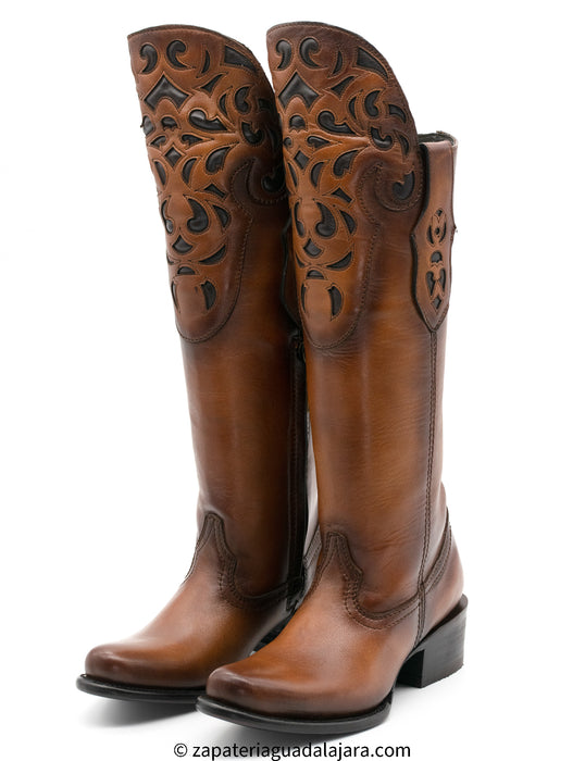 3858351 CALIFORNIA TALL BOOT HONEY | Genuine Leather Vaquero Boots and Cowboy Hats | Zapateria Guadalajara | Authentic Mexican Western Wear