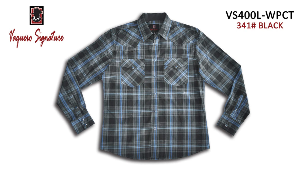 VS400L - WPCT 341# BLACK Vaquero Signature Fashion Printed shirts | Genuine Leather Vaquero Boots and Cowboy Hats | Zapateria Guadalajara | Authentic Mexican Western Wear