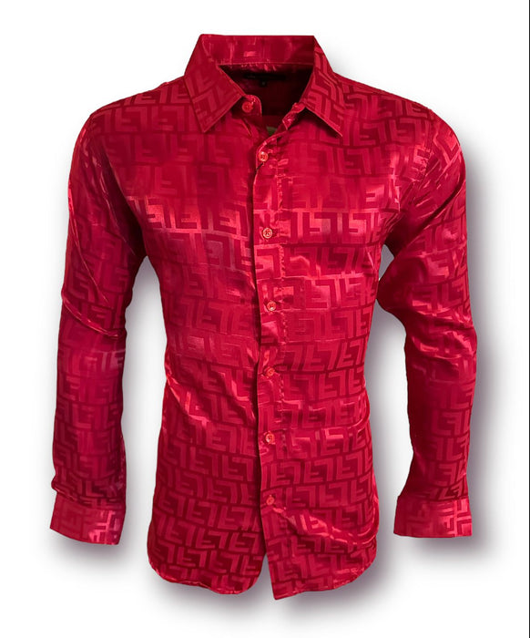 CT-366 Red Fashion Printed shirts | Genuine Leather Vaquero Boots and Cowboy Hats | Zapateria Guadalajara | Authentic Mexican Western Wear