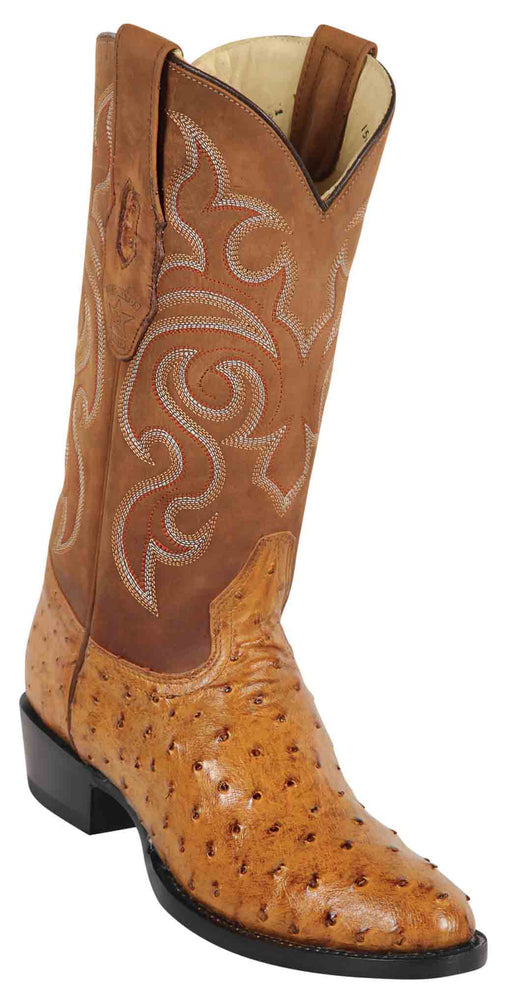 650354 LOS ALTOS BOOTS OSTRICH ROUND TOE AMBER | Genuine Leather Vaquero Boots and Cowboy Hats | Zapateria Guadalajara | Authentic Mexican Western Wear