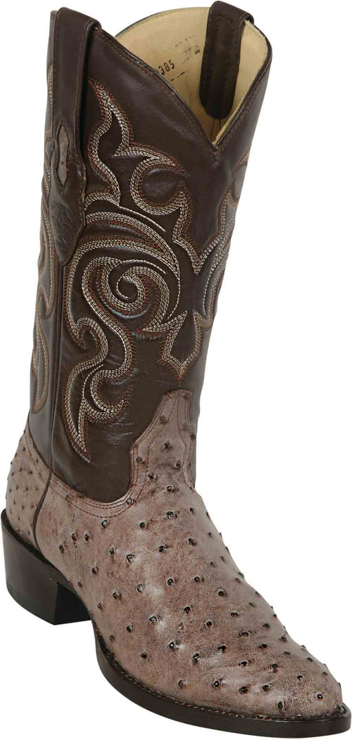650385 LOS ALTOS BOOTS OSTRICH ROUND TOE BRUSTIC BROWN | Genuine Leather Vaquero Boots and Cowboy Hats | Zapateria Guadalajara | Authentic Mexican Western Wear