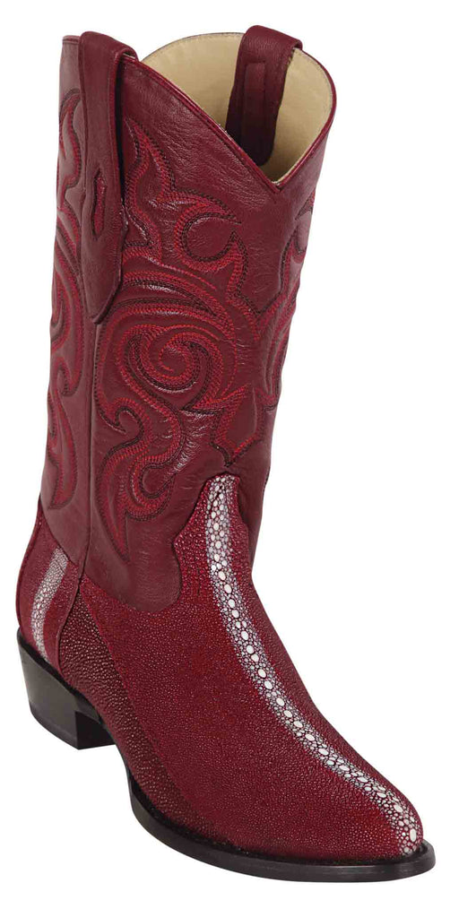 651105 LOS ALTOS BOOTS STINGRAY ROUND TOE BURGUNDY | Genuine Leather Vaquero Boots and Cowboy Hats | Zapateria Guadalajara | Authentic Mexican Western Wear